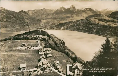 Ansichtskarte Seelisberg Stadtblick 1941  gel. Feldpost WK2