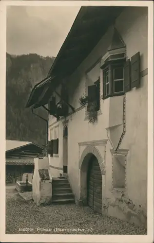 Ansichtskarte Filisur Filisour Filisur Bündnerhaus Stadtpartie 1939