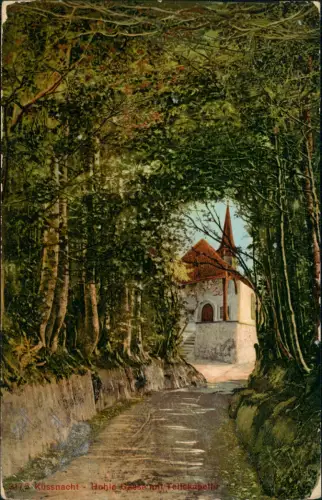 Ansichtskarte Küssnacht am Rigi Waldweg Tellskapelle 1912