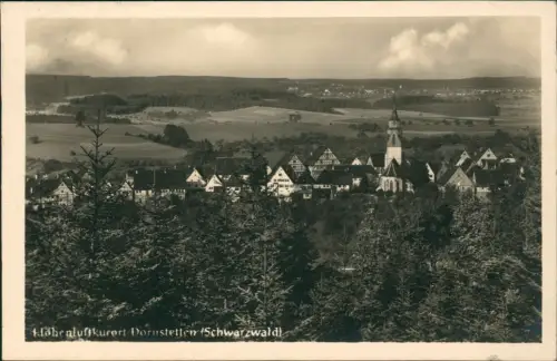 Ansichtskarte Dornstetten Blick über die Stadt 1950