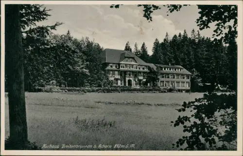 Ansichtskarte Achern Kurhaus Breitenbrunnen 1937