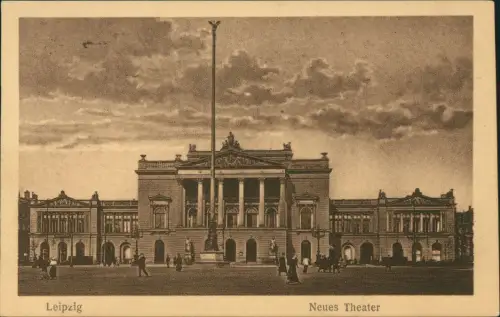 Ansichtskarte Leipzig Neues Theater Wolken 1918