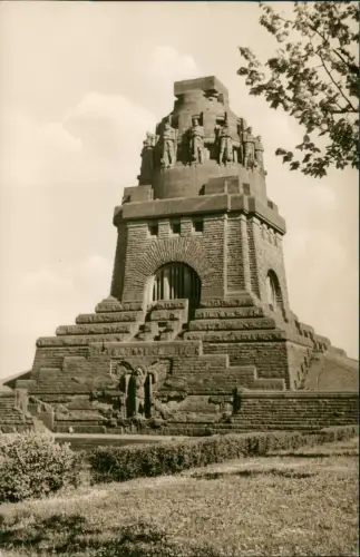 Ansichtskarte Leipzig Partie am Völkerschlachtdenkmal - Fotokarte 1965