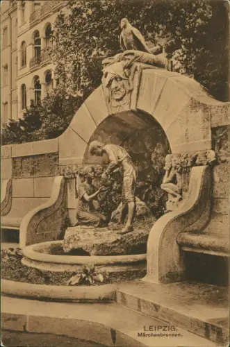 Ansichtskarte Leipzig Märchenbrunnen. 1913