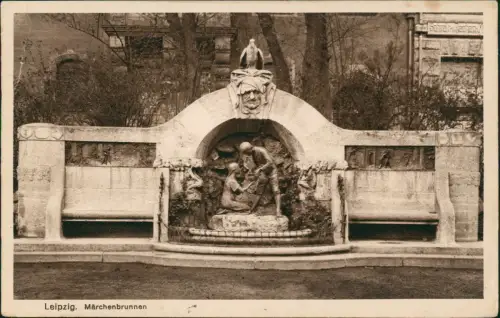 Ansichtskarte Leipzig Märchenbrunnen 1916