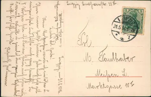 Ansichtskarte Leipzig Märchenbrunnen 1916