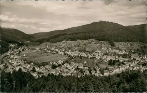 Ansichtskarte Calmbach-Bad Wildbad Blick auf die Stadt - Fotokarte 1961