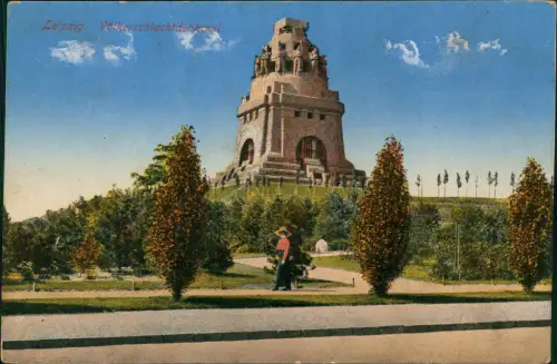 Ansichtskarte Leipzig Völkerschlachtdenkmal 1916   1. Weltkrieg Feldpost
