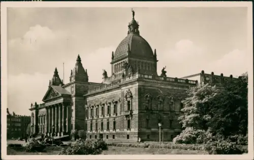 Ansichtskarte Zentrum-Leipzig Georgi-Dimitroff-Museum zur DDR-Zeit 1955