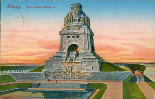 Ansichtskarte Leipzig Völkerschlachtdenkmal (Monument, Denkmal) 1911