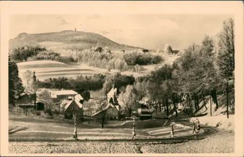 Ansichtskarte Lückendorf-Oybin Stadt im Winter 1962
