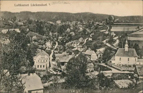 Ansichtskarte Lückendorf-Oybin Ortspartie mit Gasthof 1918