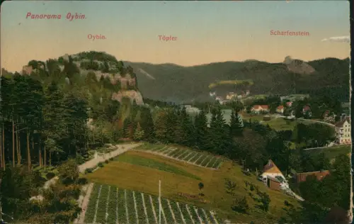 Ansichtskarte Oybin Scharfenstein. Töpfer. 1913