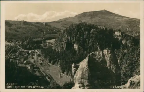 Ansichtskarte Oybin Stadt Bahnhof 1941