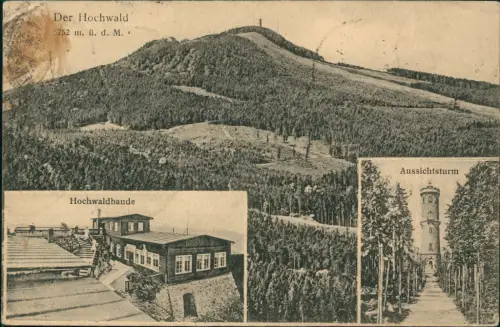 Ansichtskarte Oybin 3 Bild Hochwald Baude Turm Oberlausitz 1918