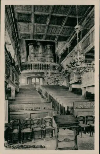 Ansichtskarte Oybin Inneres der Kirche 1954