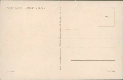 Ansichtskarte Oybin Inneres der Kirche 1954