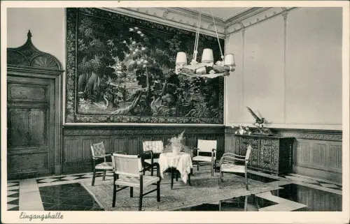 Ansichtskarte Melle Eingangshalle Kinder-Kurheim Dr. med. K. Heck 1940