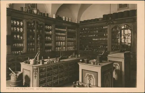 Ansichtskarte München Deutsches Museum MITTELALTERLICHE APOTHEKE 1929