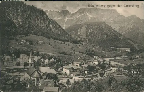 Ansichtskarte Marktschellenberg Schellenberg Markt Stadt gegen Untersberg 1938