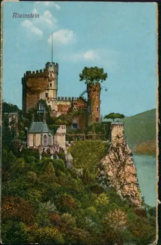 Ansichtskarte Bingen am Rhein Burg / Schloss Rheinstein 1914