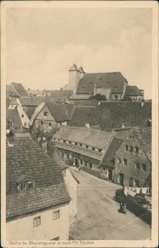 Freiberg (Sachsen) Blick in die Wassergasse u.nach St. Nicolai. 1928