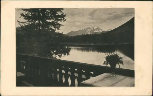 Ansichtskarte Ramsau bei Berchtesgaden Hintersee mit Hotel Post 1928