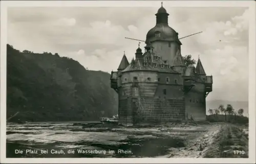 Ansichtskarte Kaub Burg Pfalzgrafenstein - Fotokarte 1930
