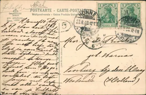 Ansichtskarte Rolandseck-Remagen Rheinpromenade Rheinpartie 1908