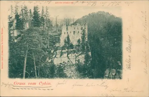 Ansichtskarte Oybin Berg REFECTORIUM Oberlausitz 1899