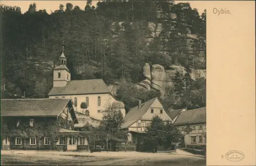 Ansichtskarte Oybin Ortspartie 1909