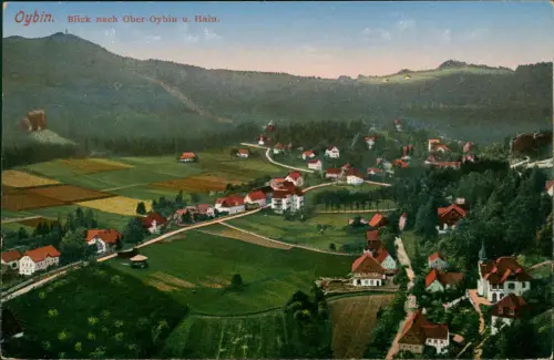 Ansichtskarte Oybin Blick nach Ober-Oybin u. Hain. 1914