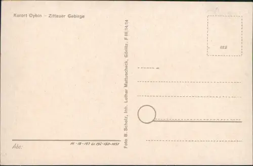 Ansichtskarte Oybin Inneres der Kirche. 1954