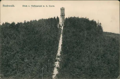 Ansichtskarte Oybin Hochwald Restaurant n. d. Turm. 1915  Feldpost Zittau