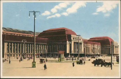 Ansichtskarte Leipzig Hauptbahnhof 1932