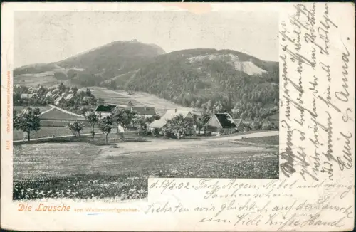 Ansichtskarte Waltersdorf-Großschönau (Sachsen) Stadtpartie Lausche 1902