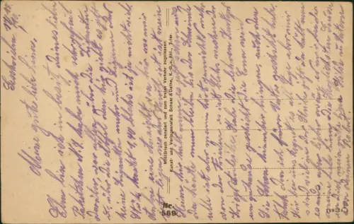 Ansichtskarte  Stadt in Frankreich Erster Weltkrieg 1918