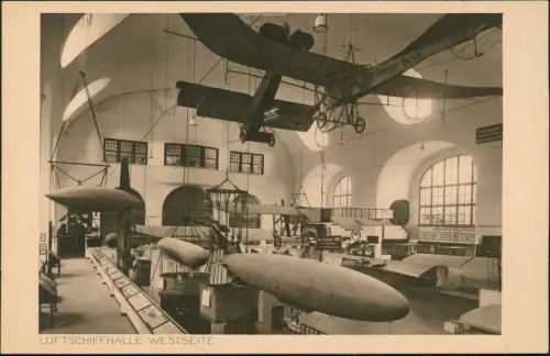 Ansichtskarte München LUFTSCHIFFHALLE WESTSEITE Deutsches Museum 1928