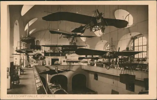 Ansichtskarte München Luftschiffhalle Ostseite des Deutschen Museums 1925