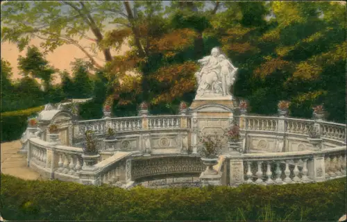 Ansichtskarte Donaueschingen Donauquelle - Parkanlage 1914