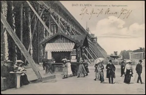 Bad Salzelmen Schönebeck Elbe  Gradierwerk Kiosk 1906   Bahnpoststempel