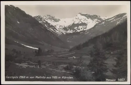 Kärnten Gaislspitz 2968 m von Mallnitz aus 1185 m Kärnten 1938