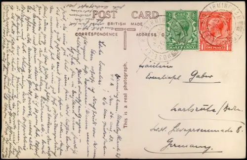 Postcard Birmingham CORPORATION STREET (Straßen-Ansicht) 1929