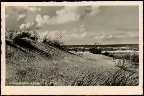 Ansichtskarte Spiekeroog Strand mit Dünen Landschaft 1955
