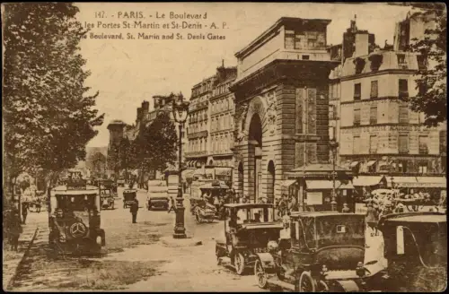 CPA Paris Boulevard St-Martin et St-Denis 1926