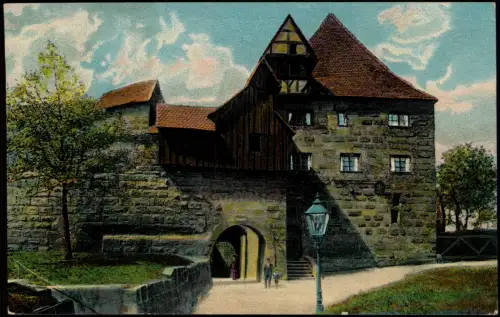 Ansichtskarte Hechingen Eingang zur Hohenzollernburg 1910