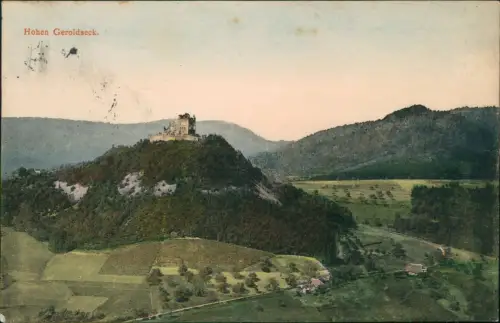 Ansichtskarte Lahr (Schwarzwald) Burg Hohengeroldseck und Umgebung 1908