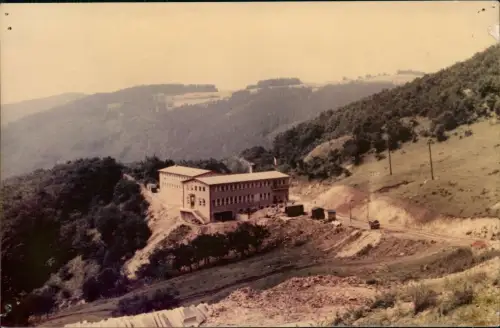 Postcard Vršatské Podhradie pioniersky tábor Baustelle 1969