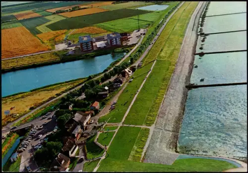 Ansichtskarte Nordstrand Luftbild Norderhafen Luftaufnahme 1980