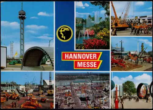 Ansichtskarte Hannover Mehrbildkarte Messegelände Messe 1972   mit Stempel